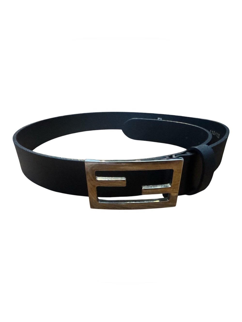 Fendi Mamma black leather belt